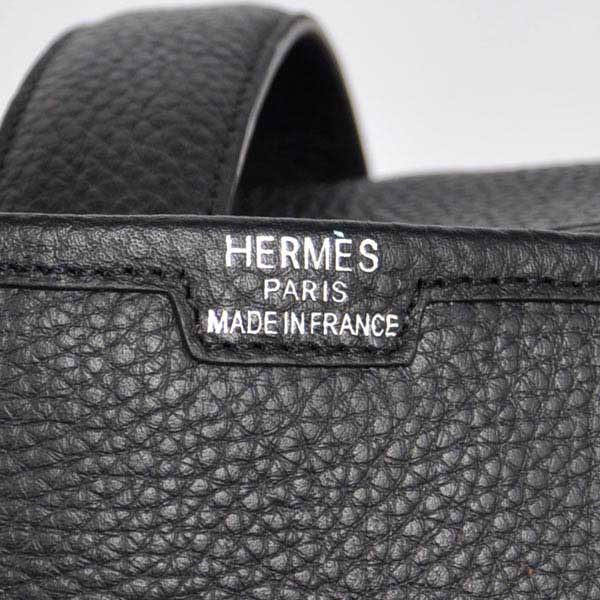 High Quality Hermes Jige Large Clutch Handbag Black 1053 Replica - Click Image to Close